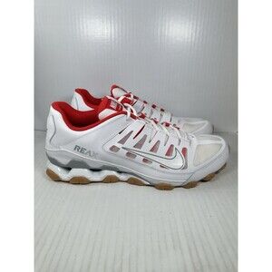 Size 14 Nike Reax 8 TR Mesh White Wolf Grey Red Mens Shoe Sneaker 621716-103 NEW